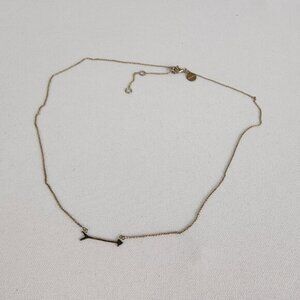 Stella&Dot Gold Tone Arrow Delicate Necklace